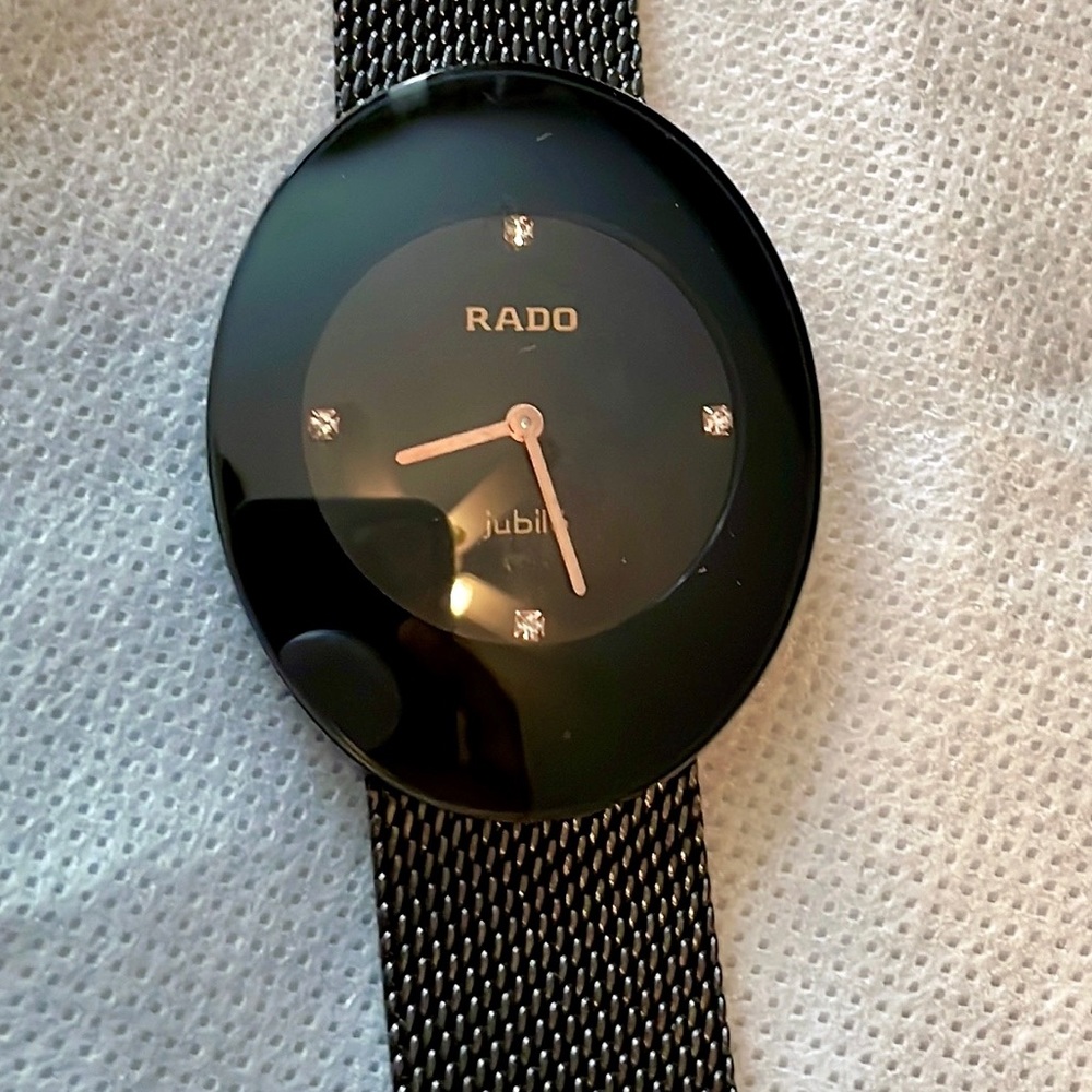 Faux Rado Black Metal watch ⏱